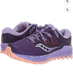Saucony Women's Peregrine Iso Purple/Peach Fabric Trail Running Shoes